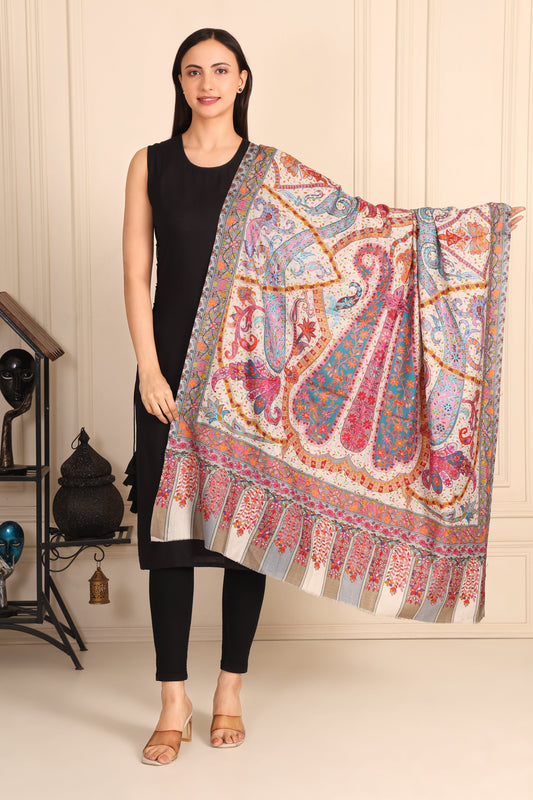 Kalamkari Pashmina Blend Shawl – Craft Story