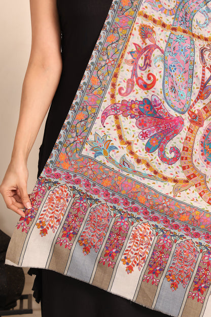 Kalamkari Pashmina Blend Shawl – Craft Story