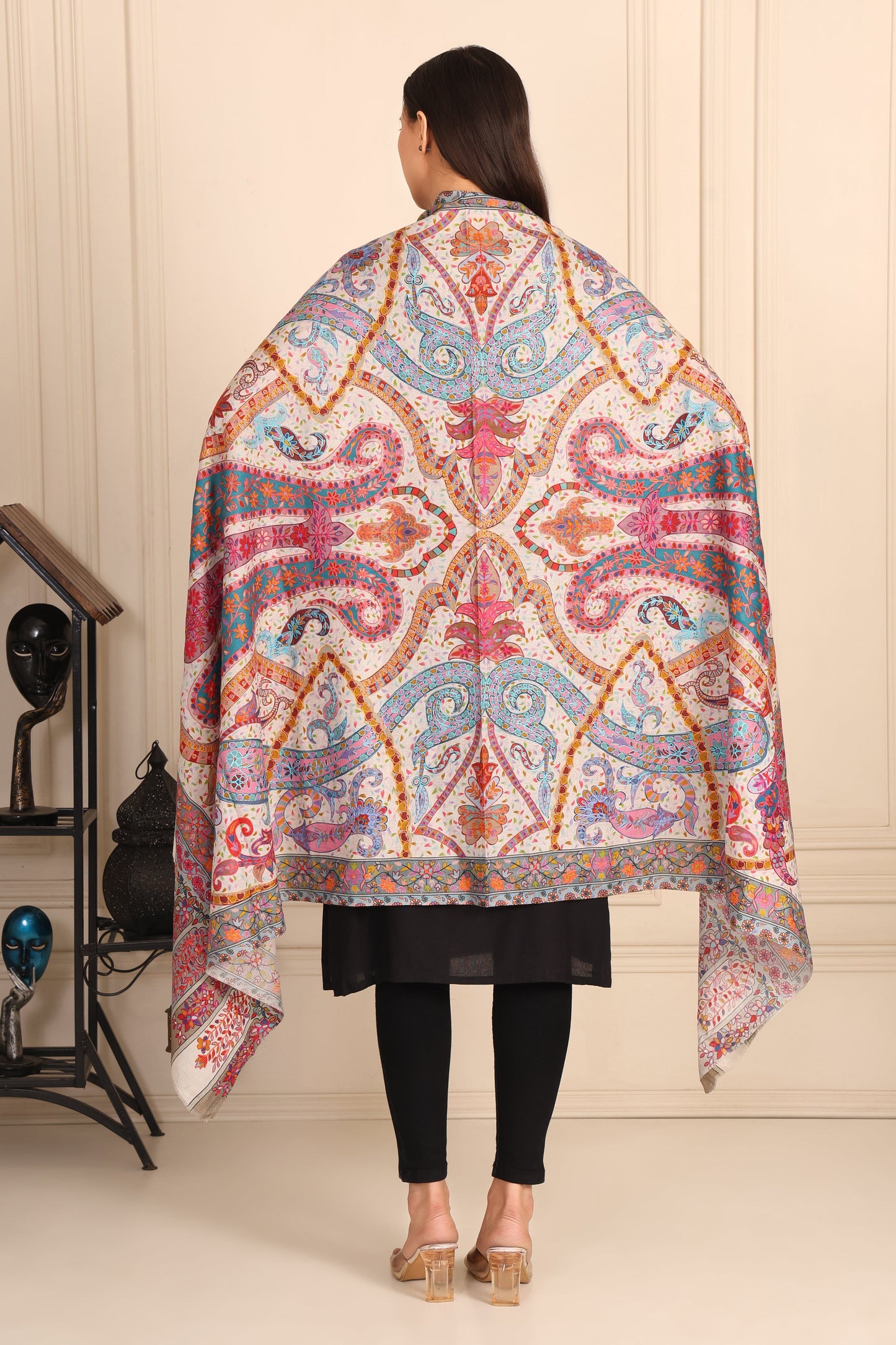 Kalamkari Pashmina Blend Shawl – Craft Story