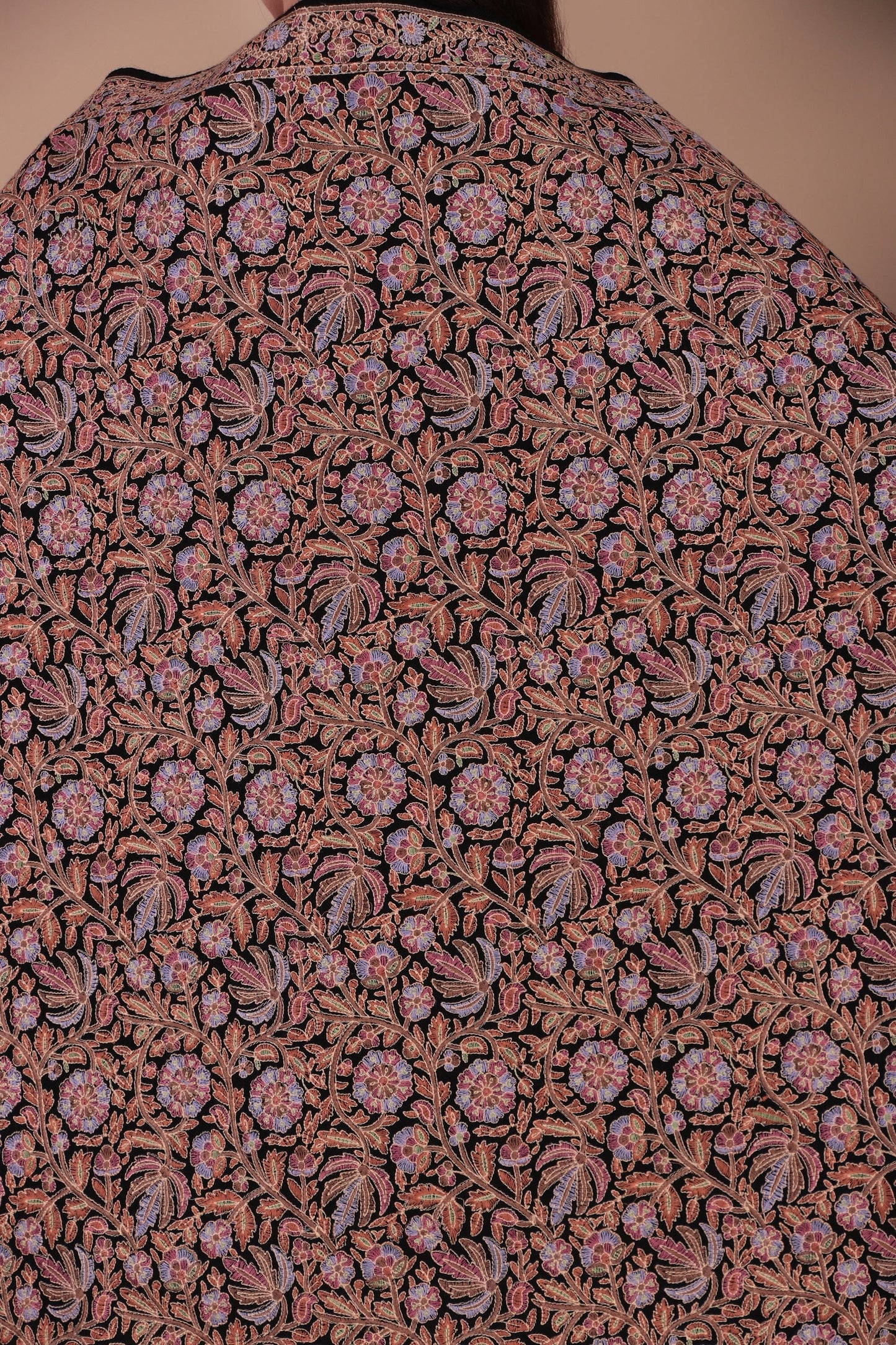 Kalamkari Pashmina Blend Shawl – Full Work