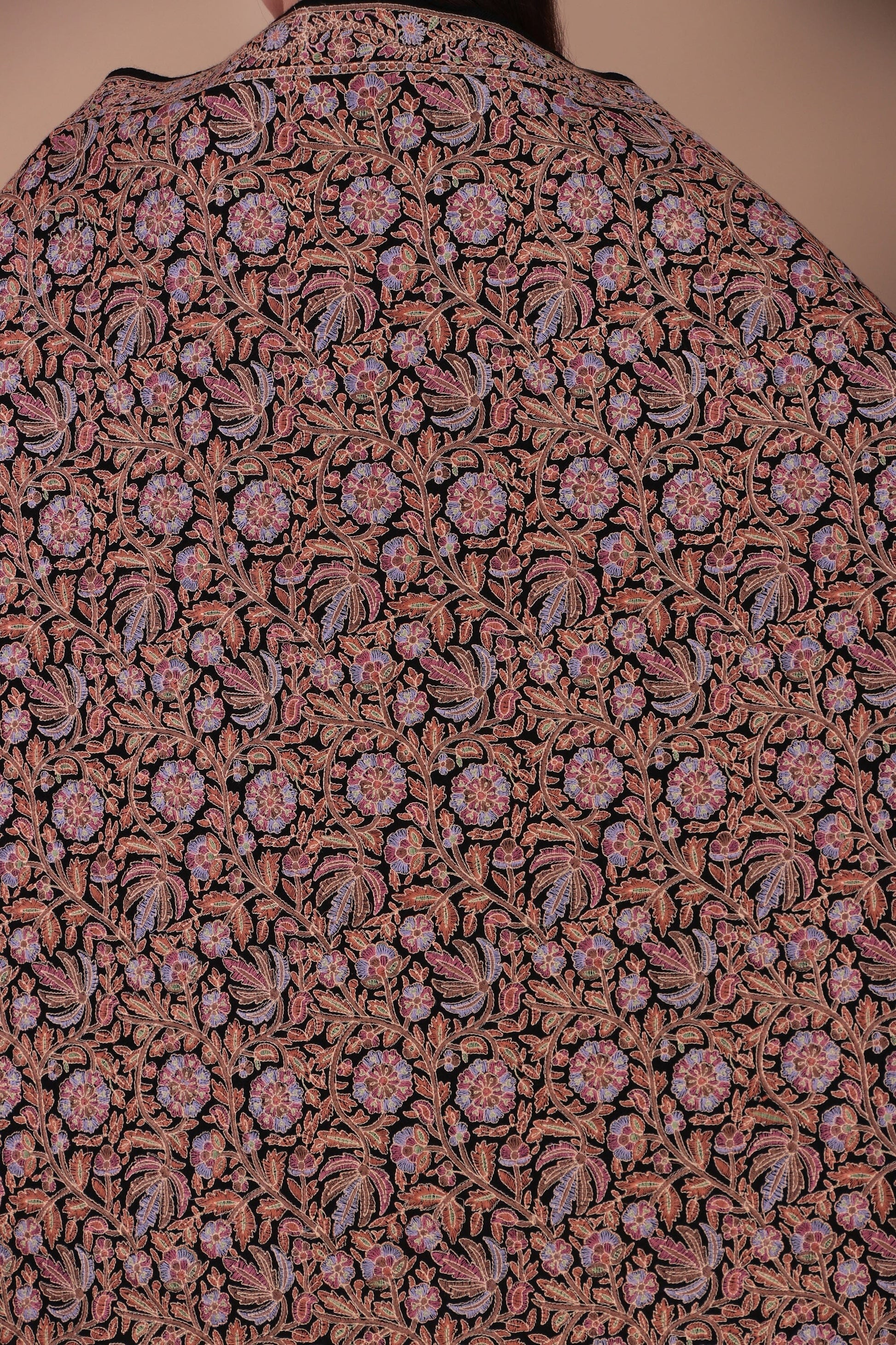 Kalamkari Pashmina Blend Shawl – Full Work