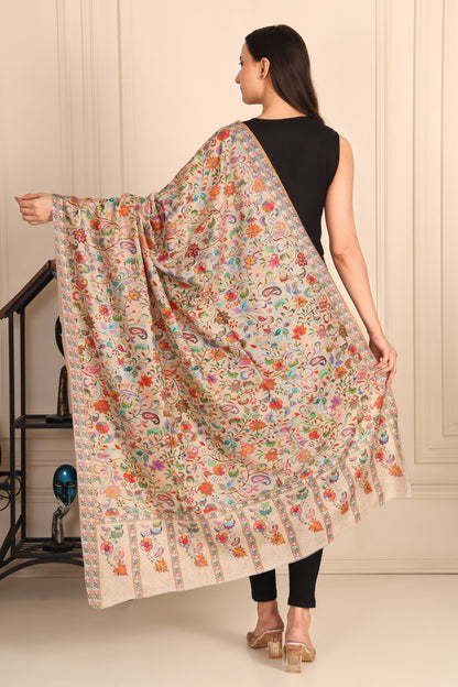 Kalamkari Pashmina Blend Shawl – Pattern Art
