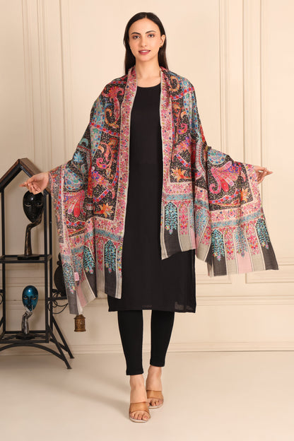 Kalamkari Pashmina Blend Shawl – Print Story