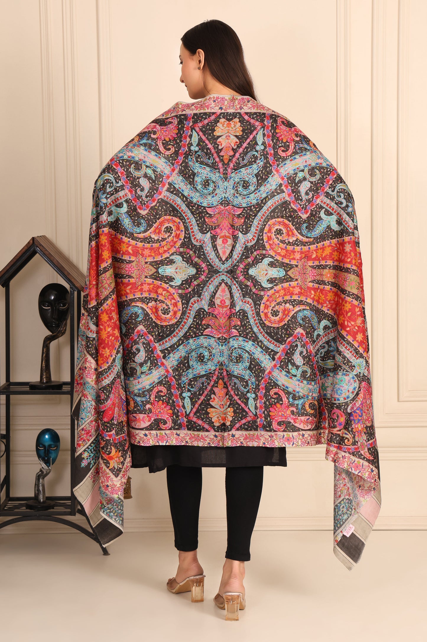 Kalamkari Pashmina Blend Shawl – Print Story