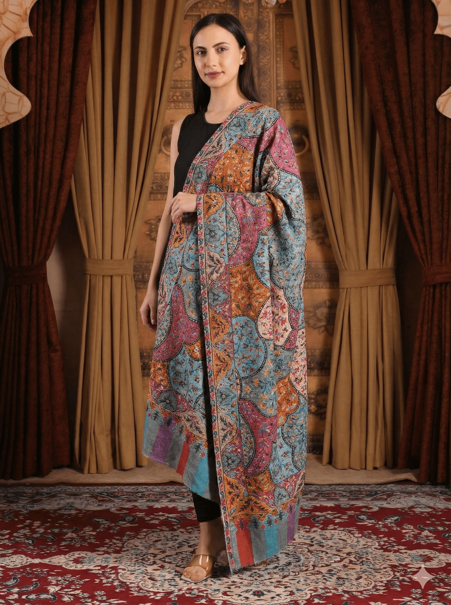 Kalamkari Pashmina Shawl