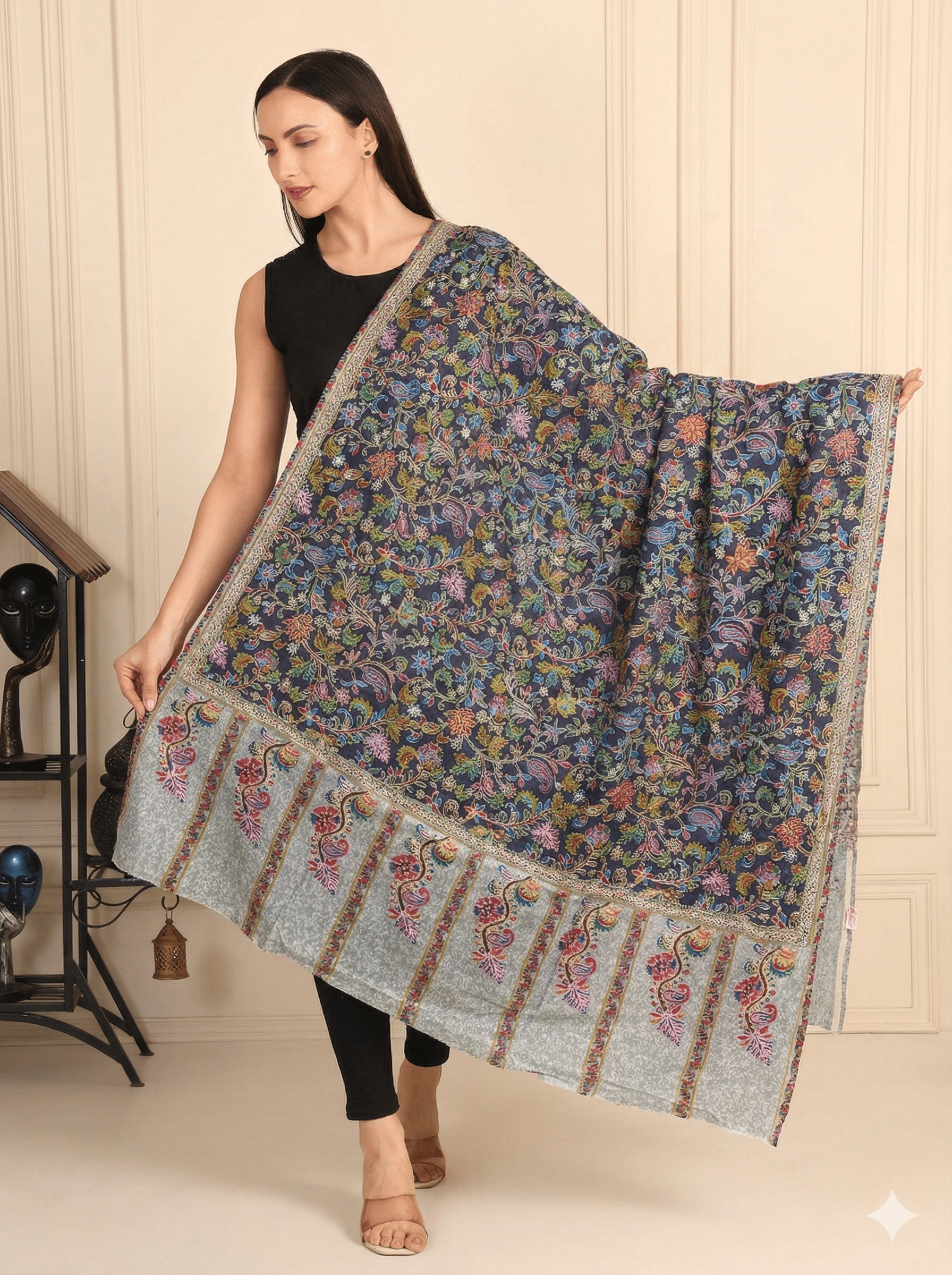 Kalamkari Pashmina Shawl