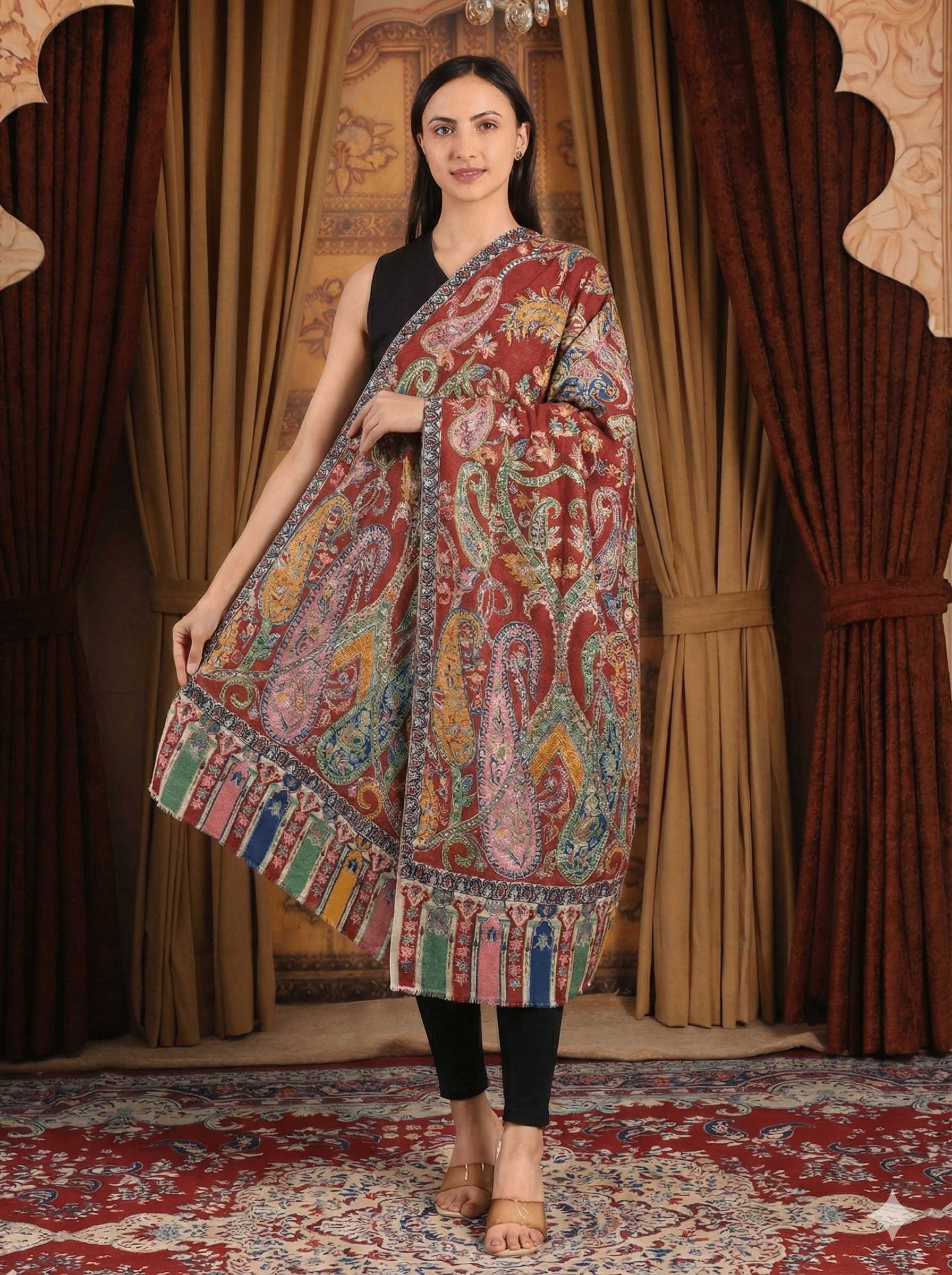 Kalamkari Pashmina Shawl