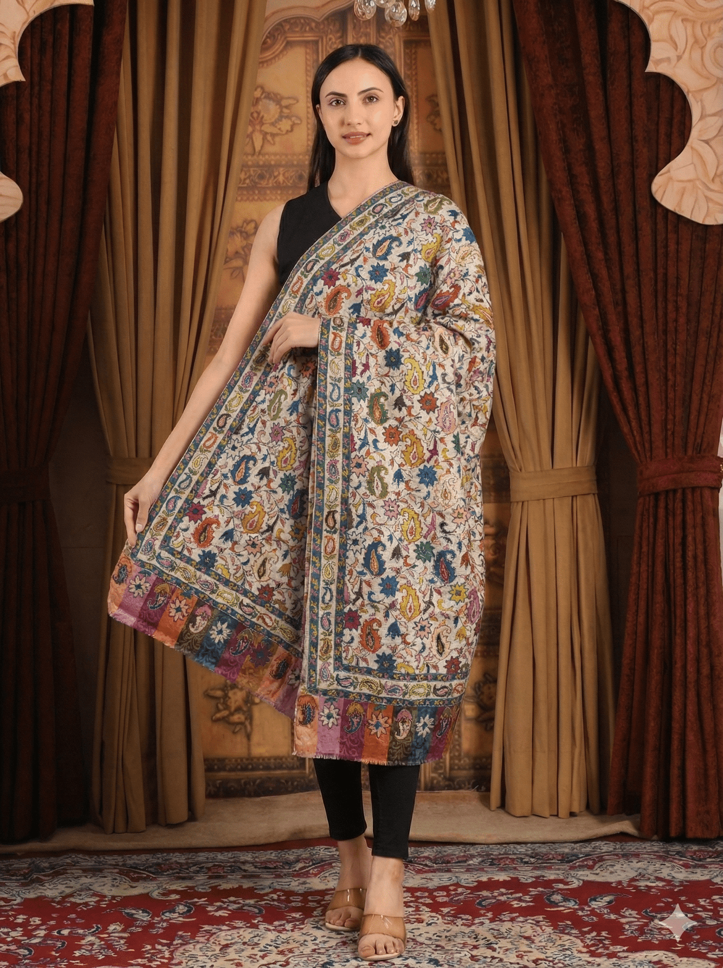 Kalamkari Pashmina Shawl