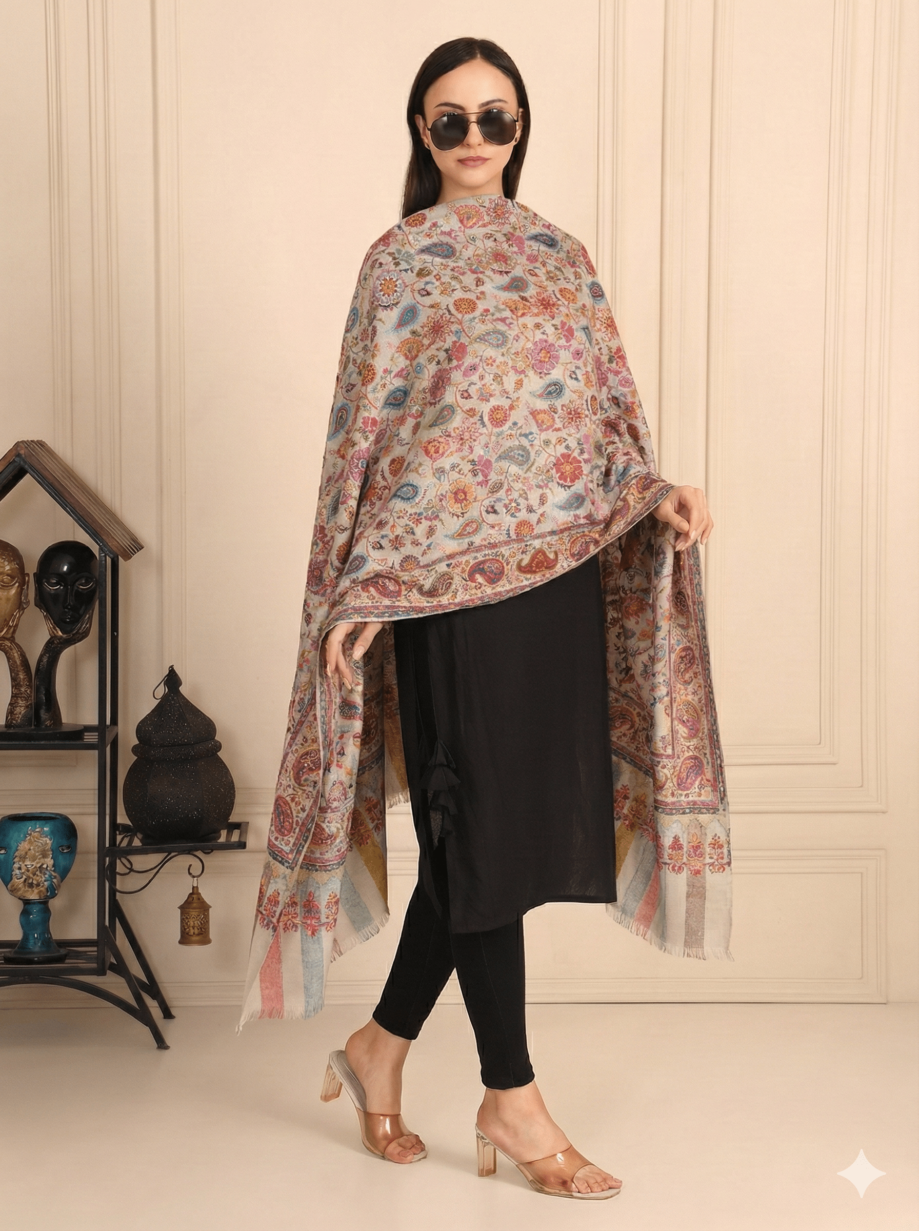 Kalamkari Pashmina Shawl
