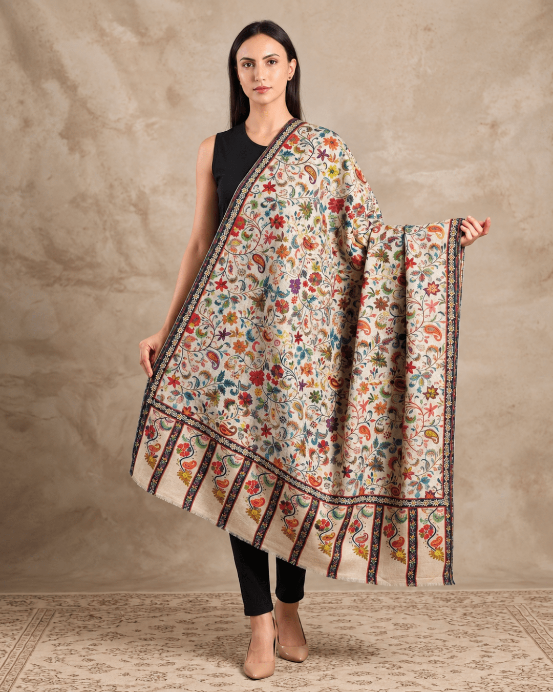 Kalamkari Pashmina Shawl