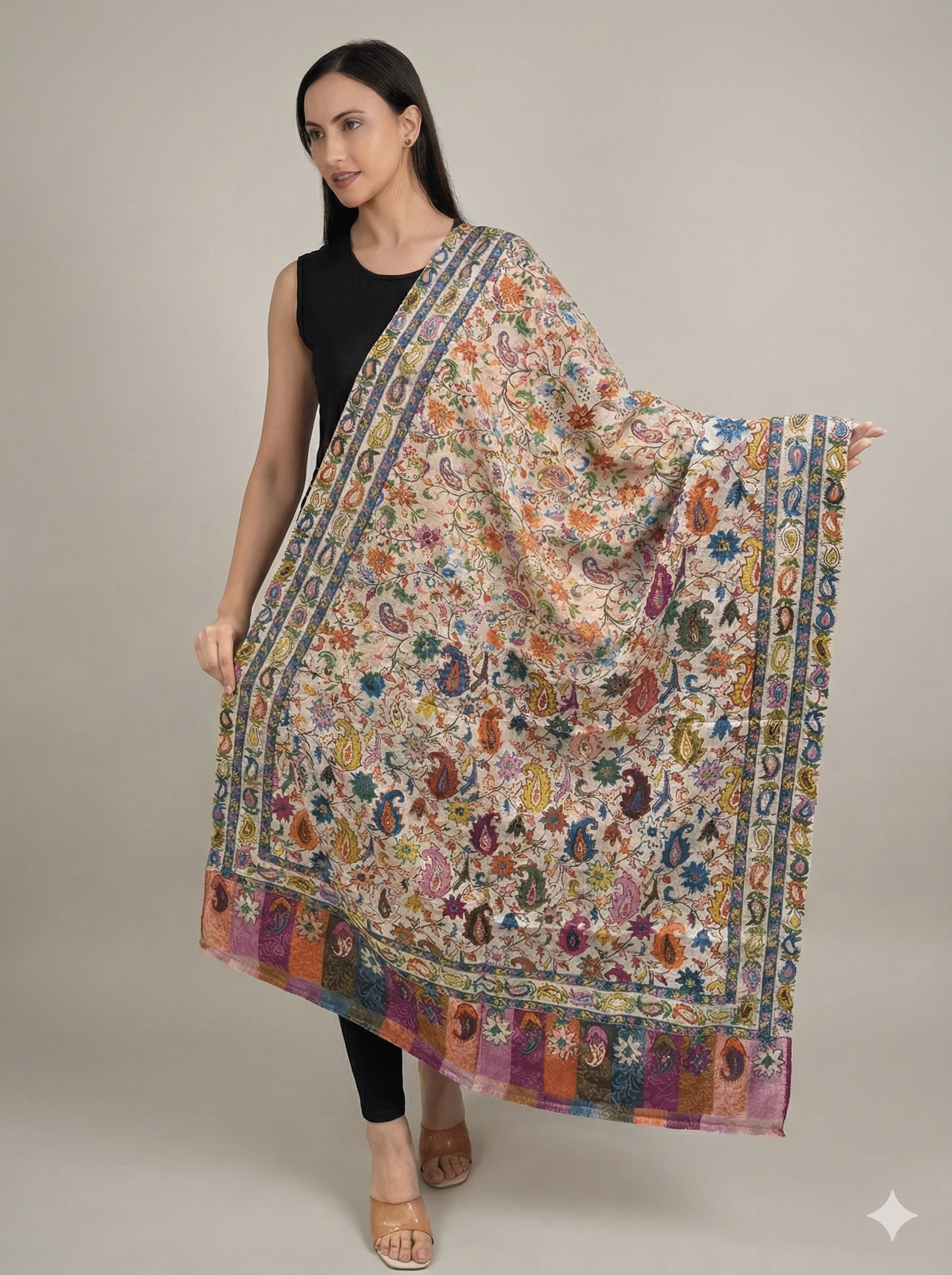 Kalamkari Pashmina Shawl