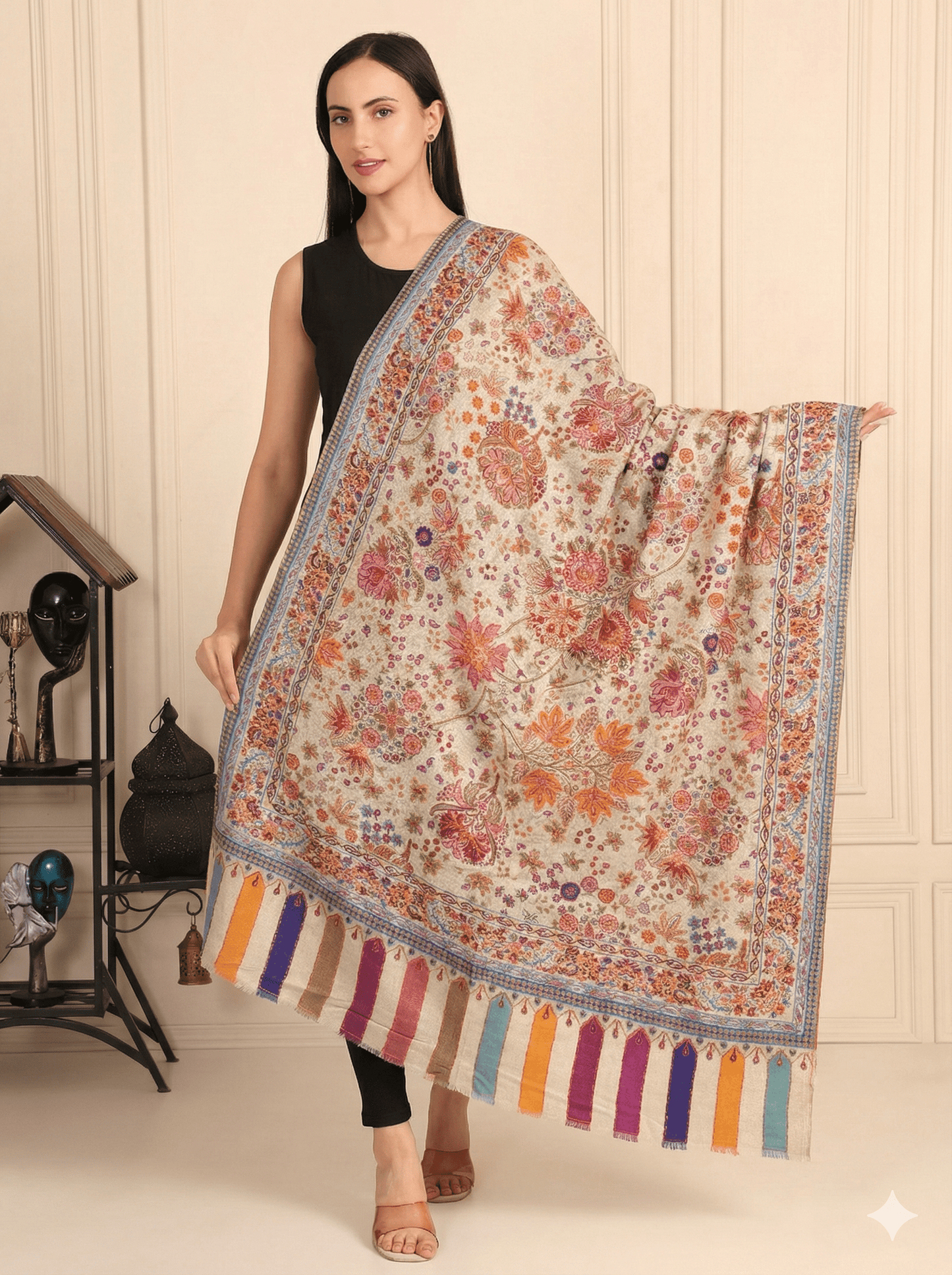 Kalamkari Pashmina Shawl