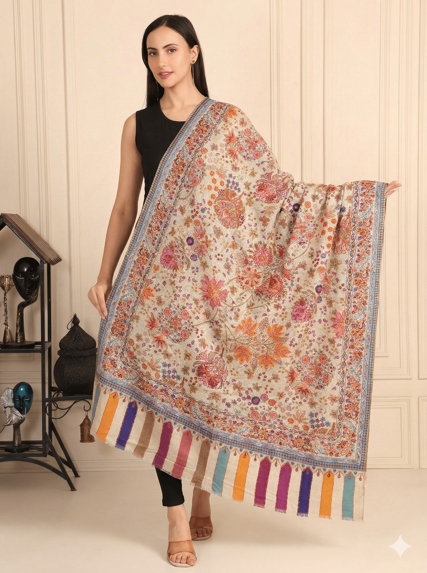 Kalamkari Pashmina Shawl
