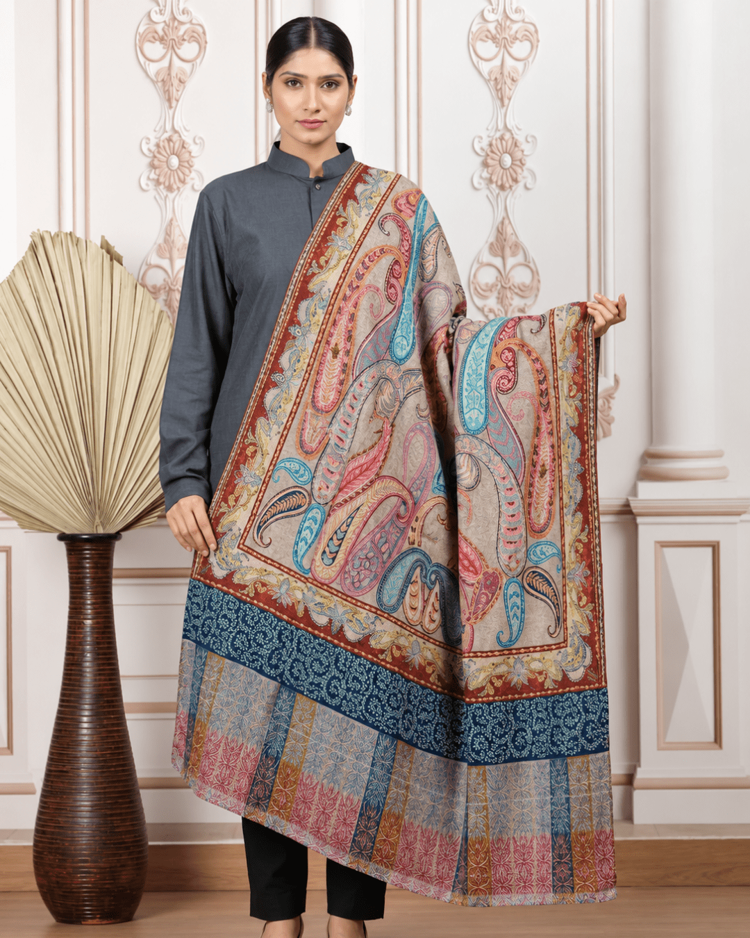 Kalamkari Pashmina Shawl