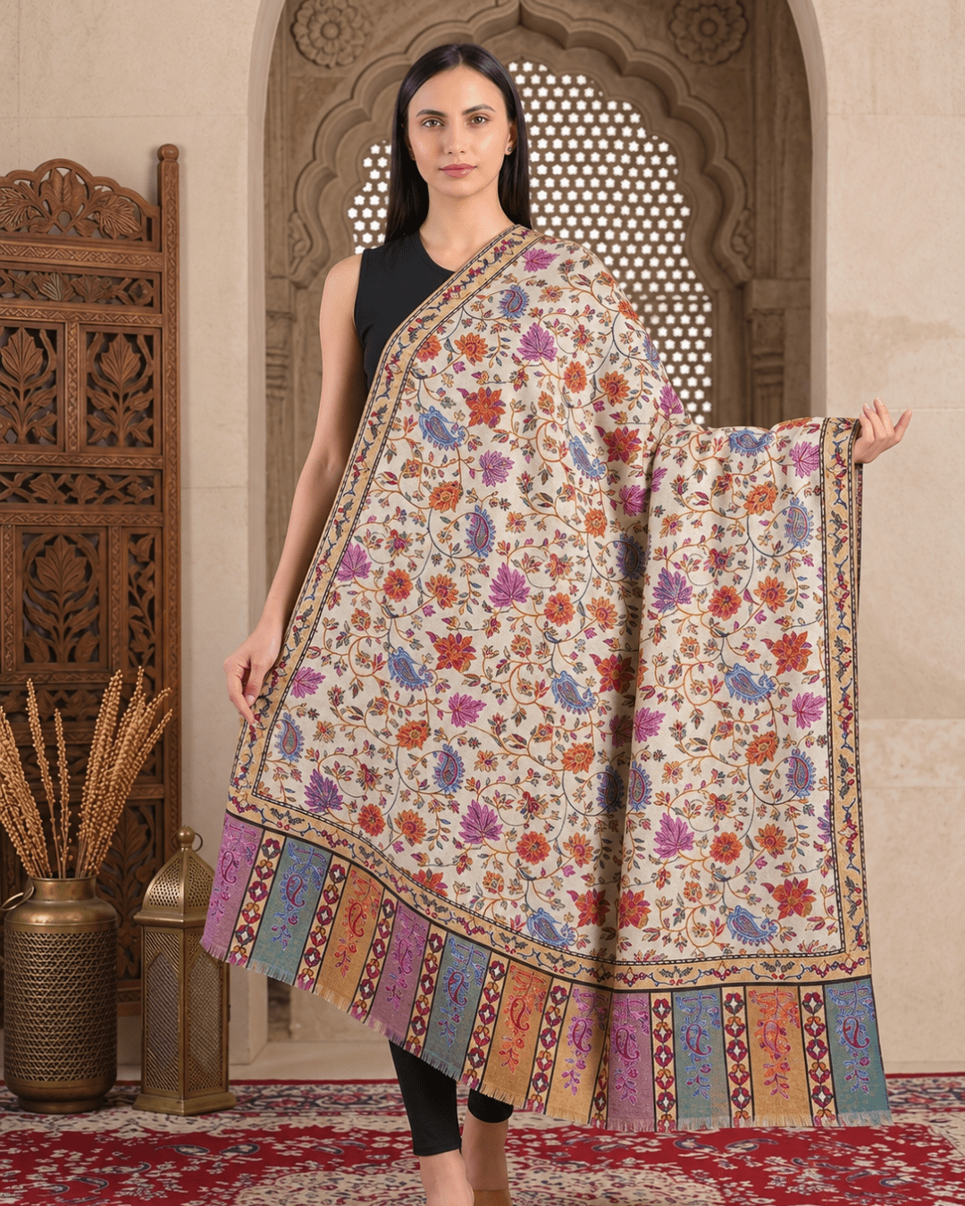 Kalamkari Pashmina Shawl