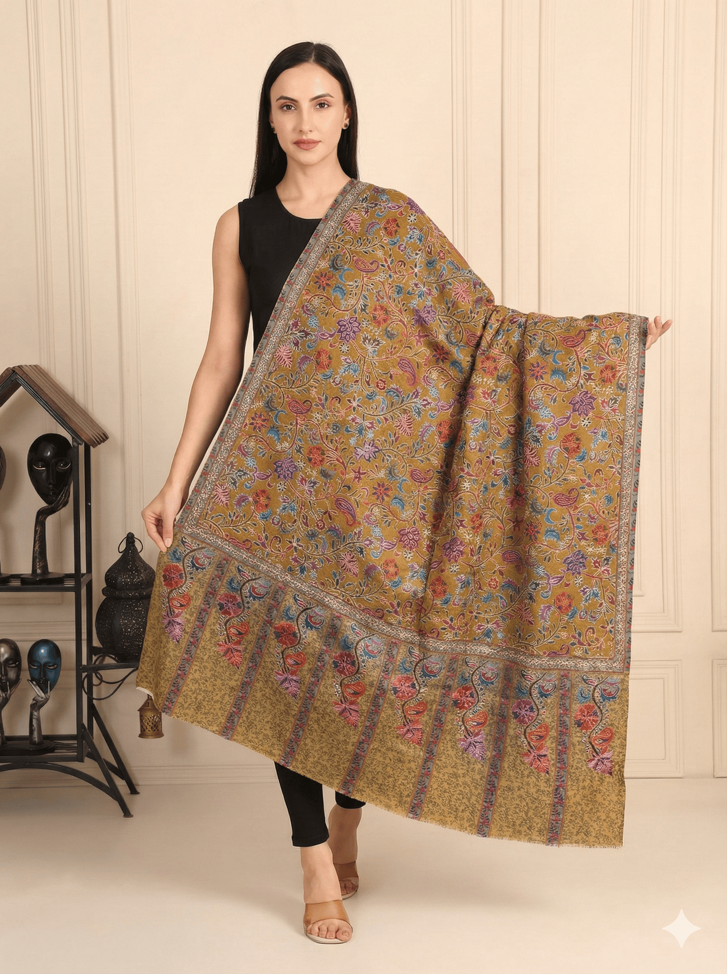Kalamkari Pashmina Shawl