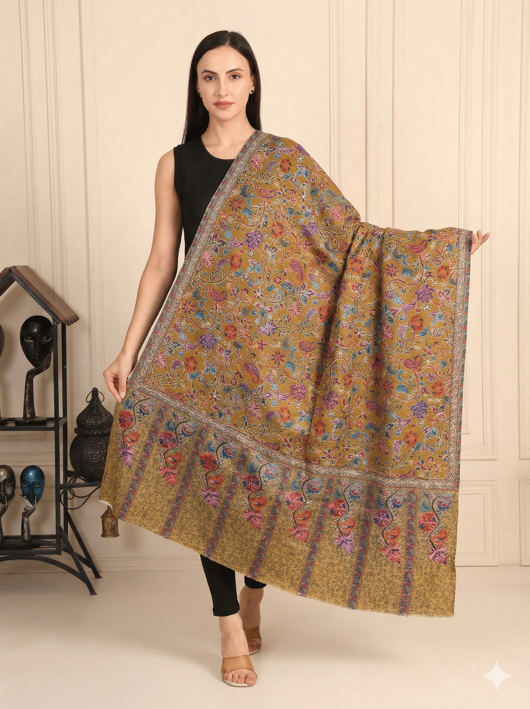 Kalamkari Pashmina Shawl