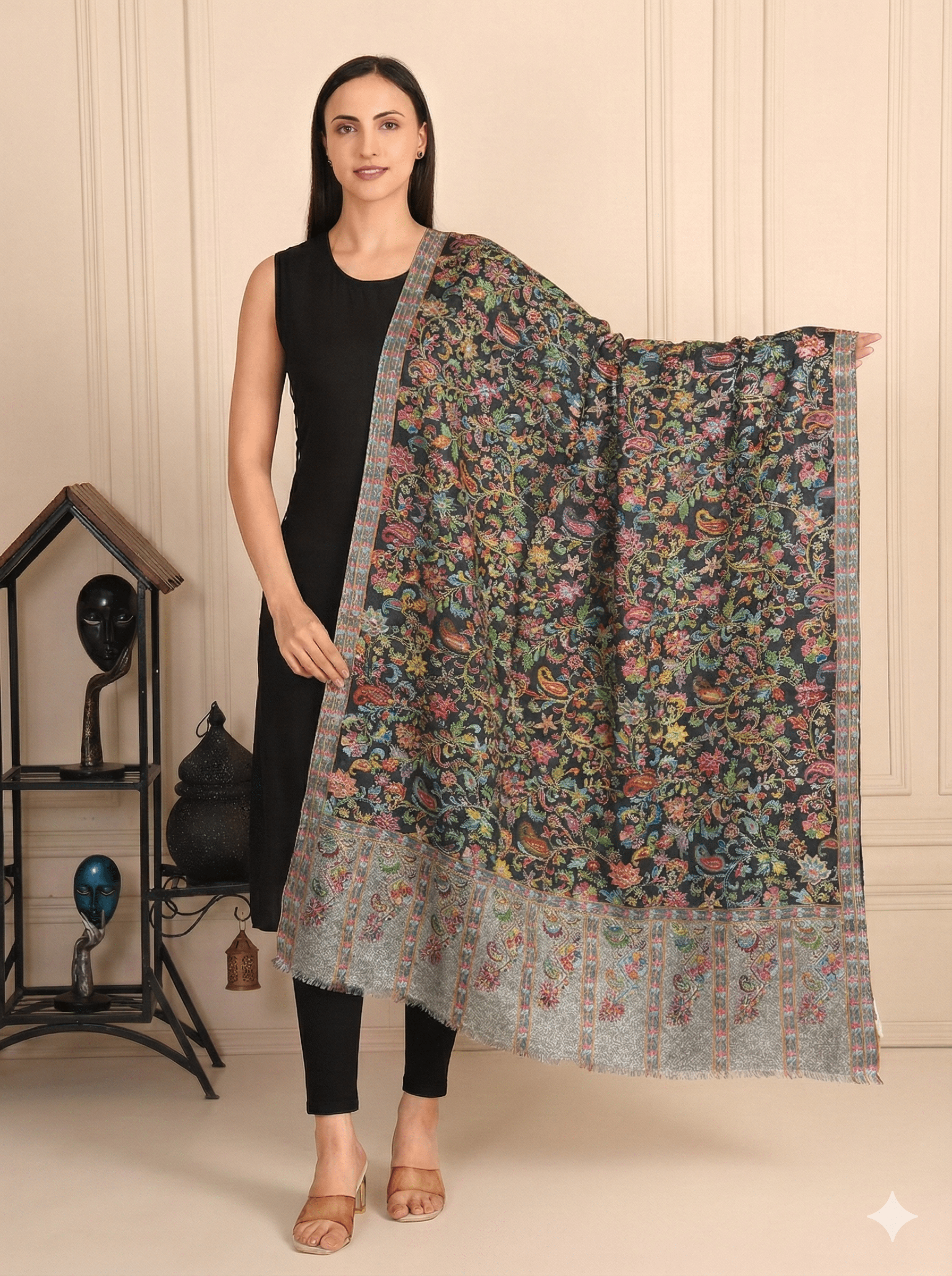 Kalamkari Pashmina Shawl
