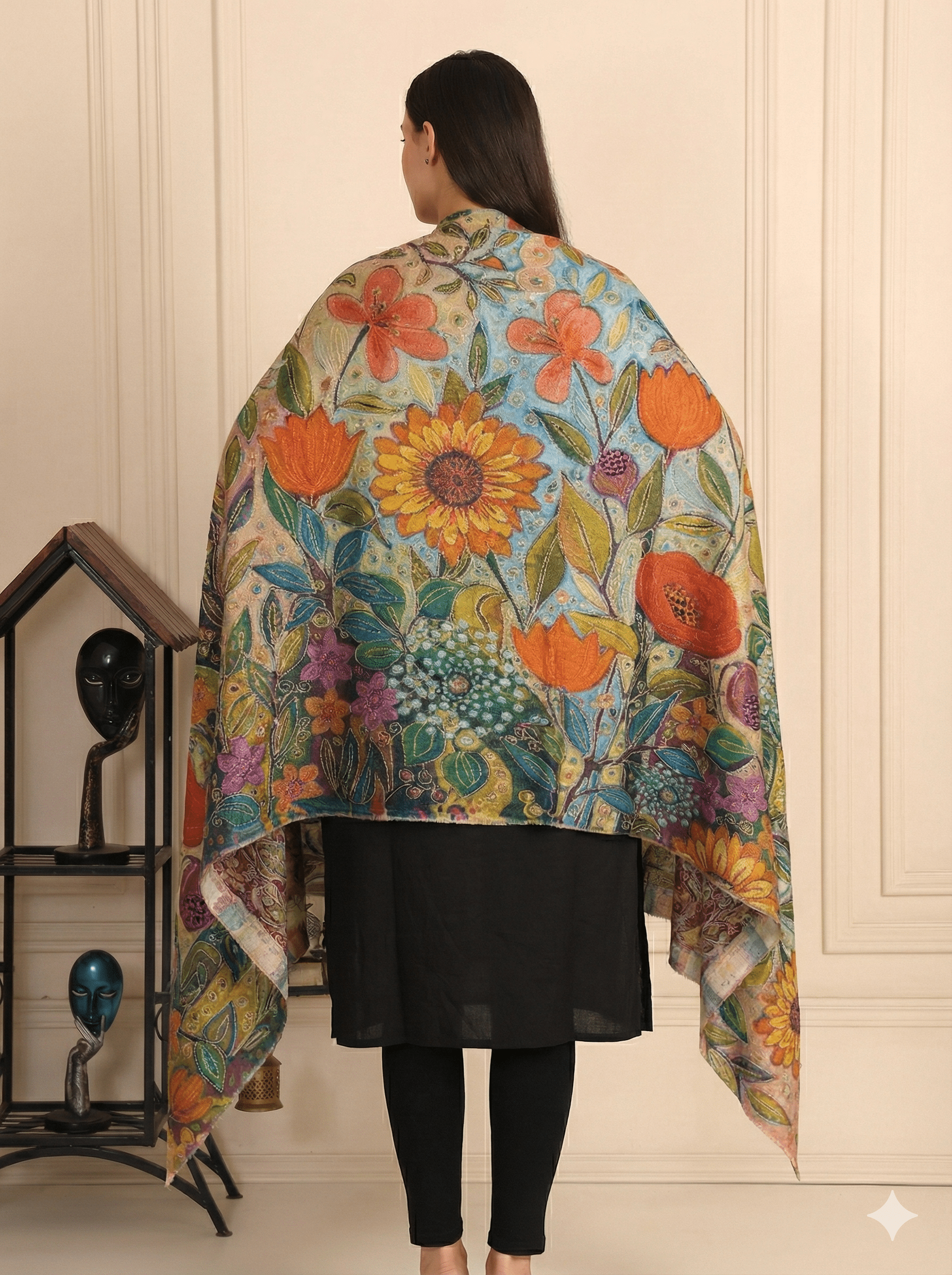 Kalamkari Pashmina Shawl