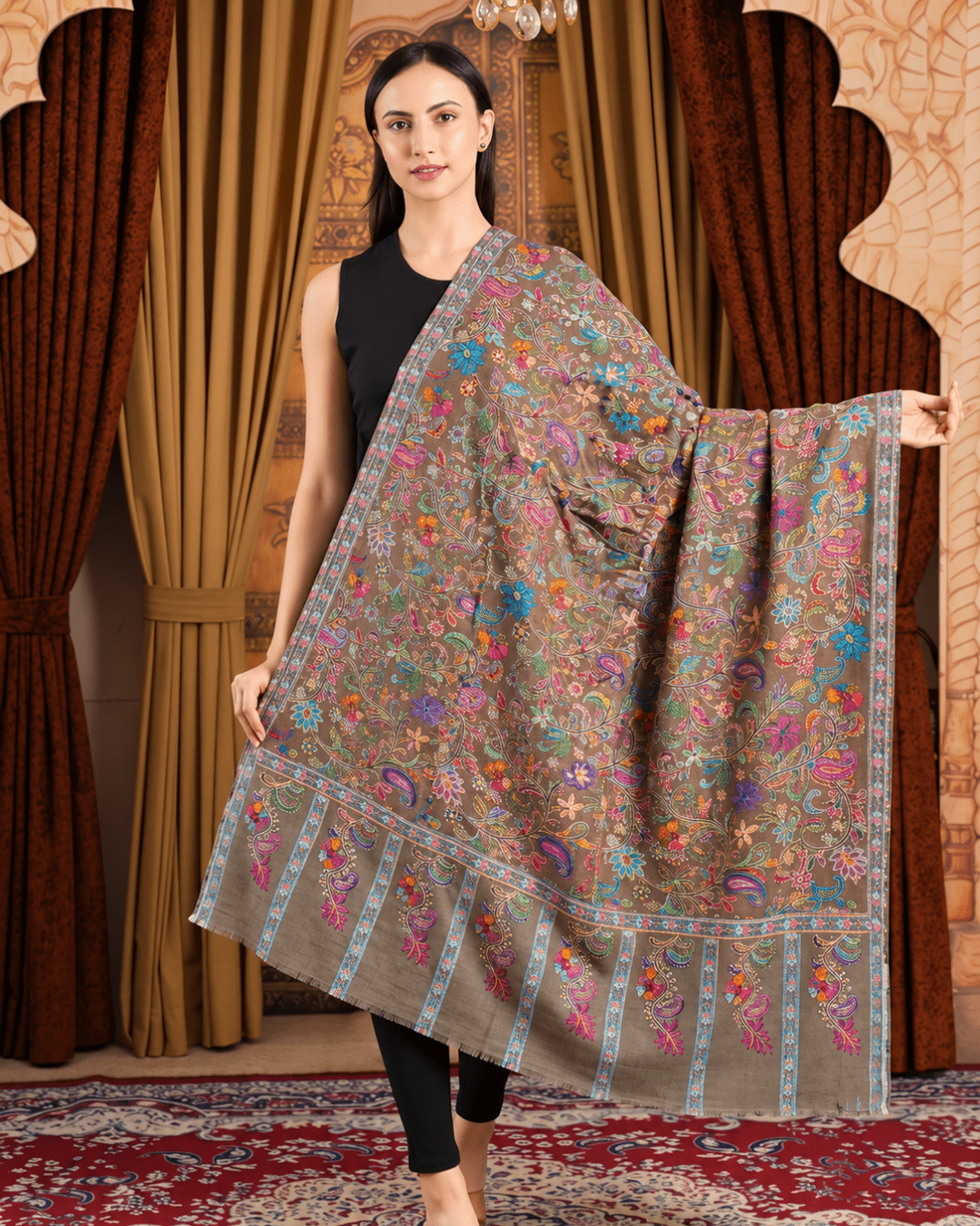 Kalamkari Pashmina Shawl