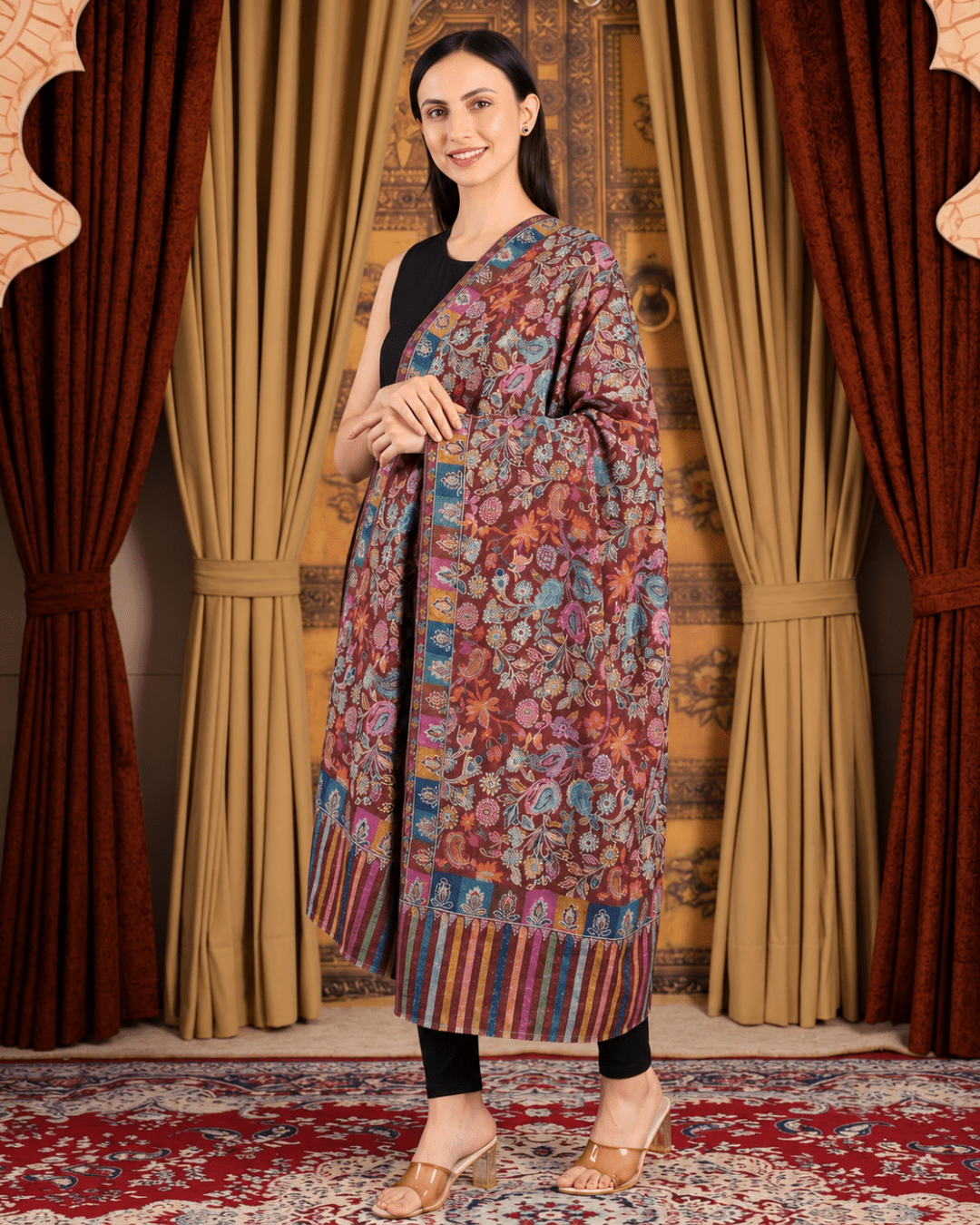Kalamkari Pashmina Shawl