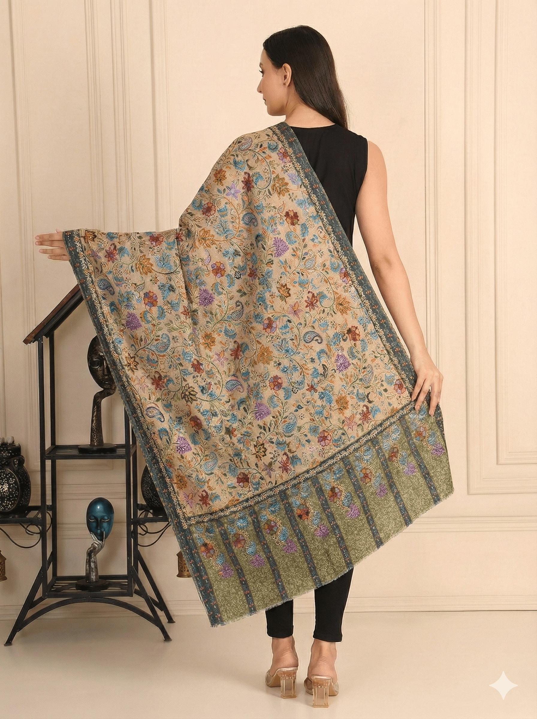 Kalamkari Pashmina Shawl