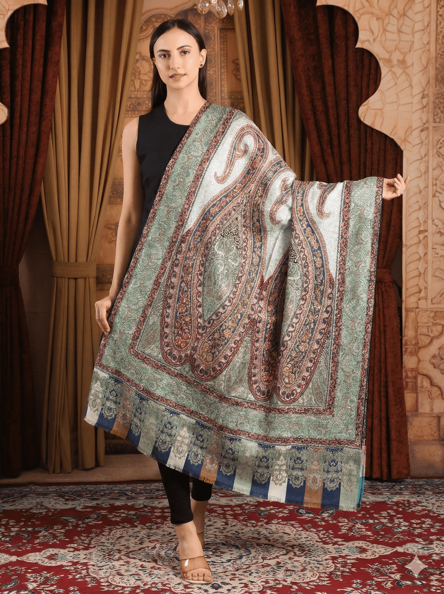 Kalamkari Pashmina Shawl