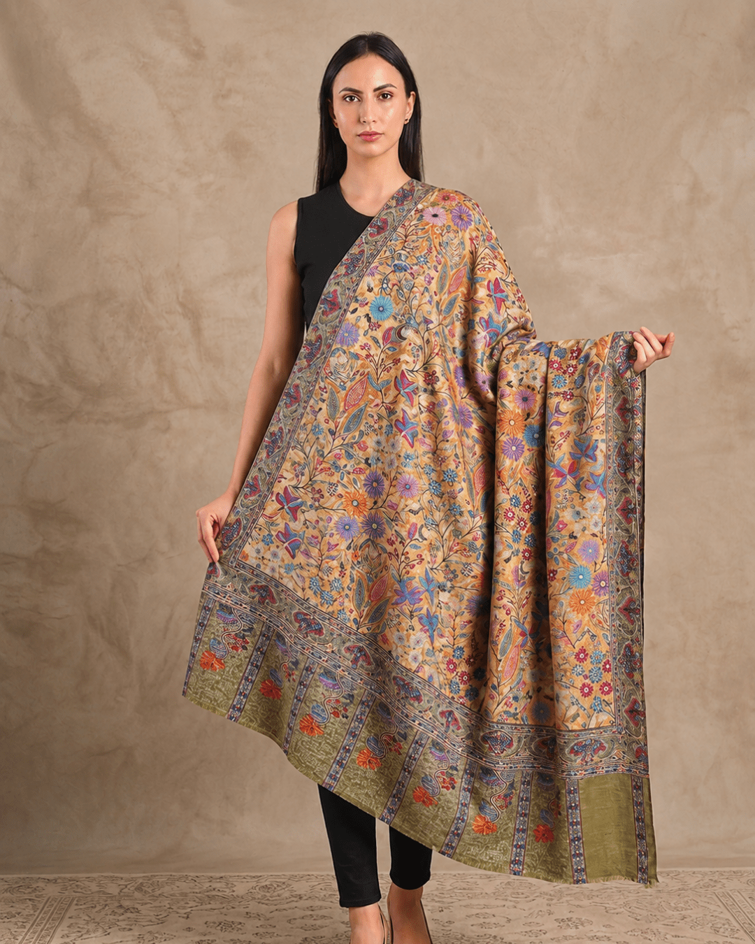 Kalamkari Pashmina Shawl