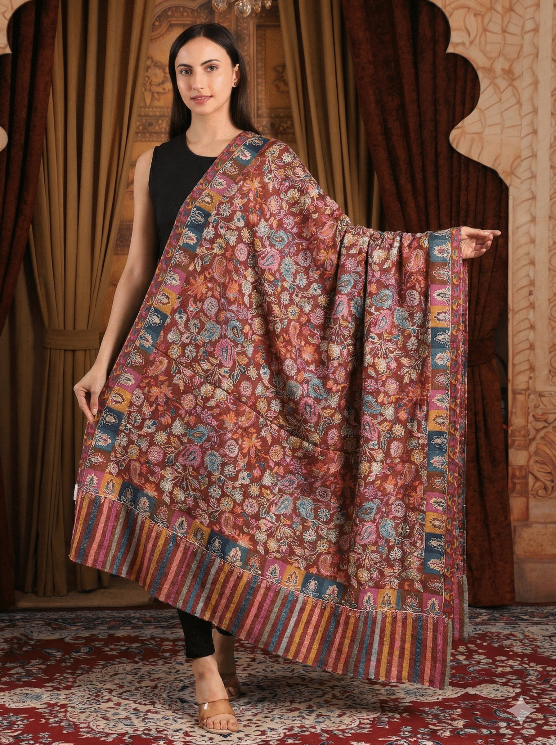 Kalamkari Pashmina Shawl