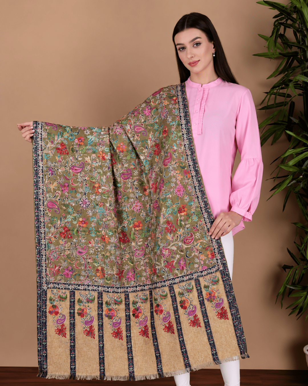 Kalamkari Pashmina Shawl Small