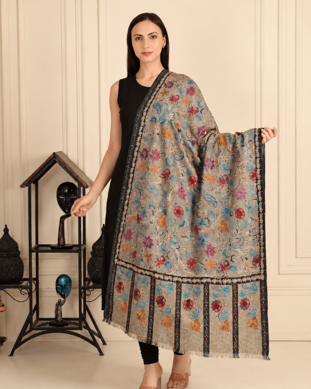 Kalamkari Pashmina Shawl Small