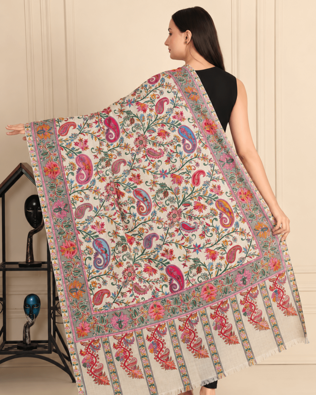Kalamkari Pashmina Shawl Small