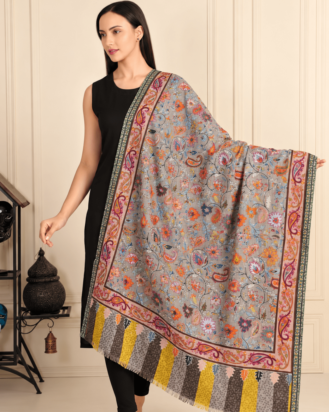 Kalamkari Pashmina Shawl Small