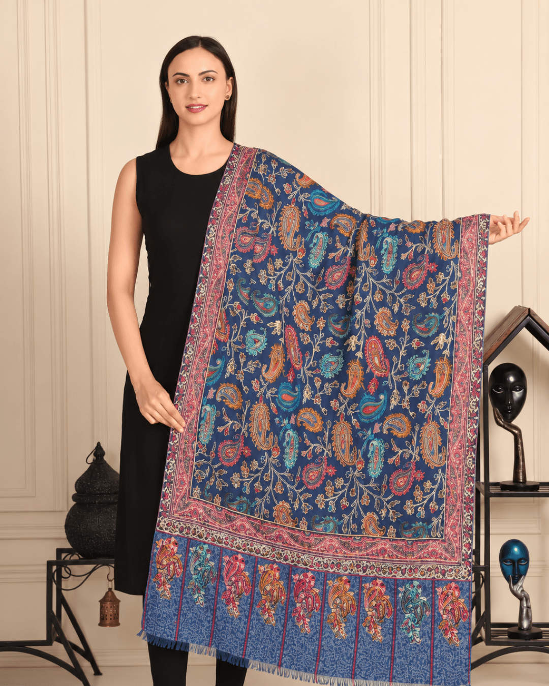 Kalamkari Pashmina Shawl Small
