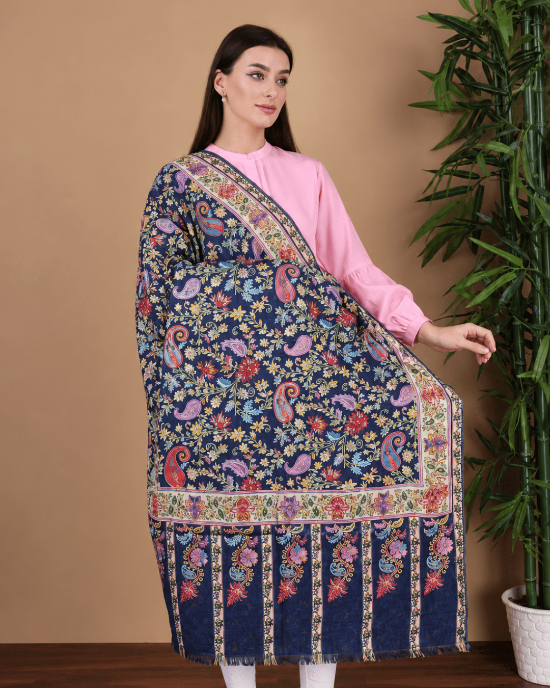 Kalamkari Pashmina Shawl Small