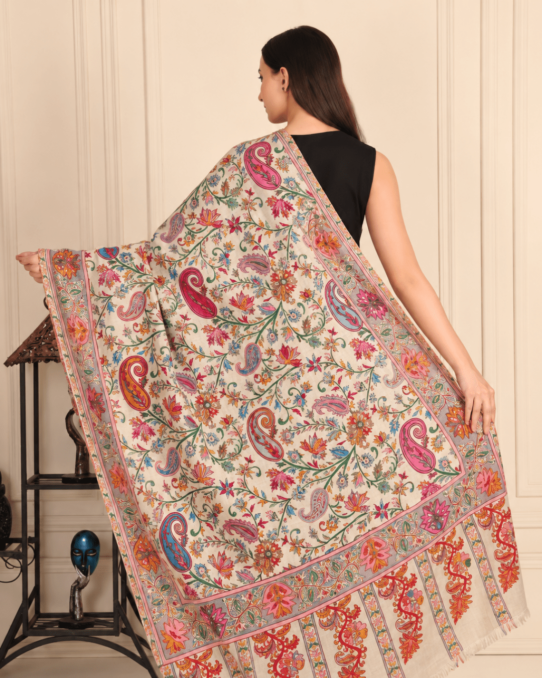 Kalamkari Pashmina Shawl Small