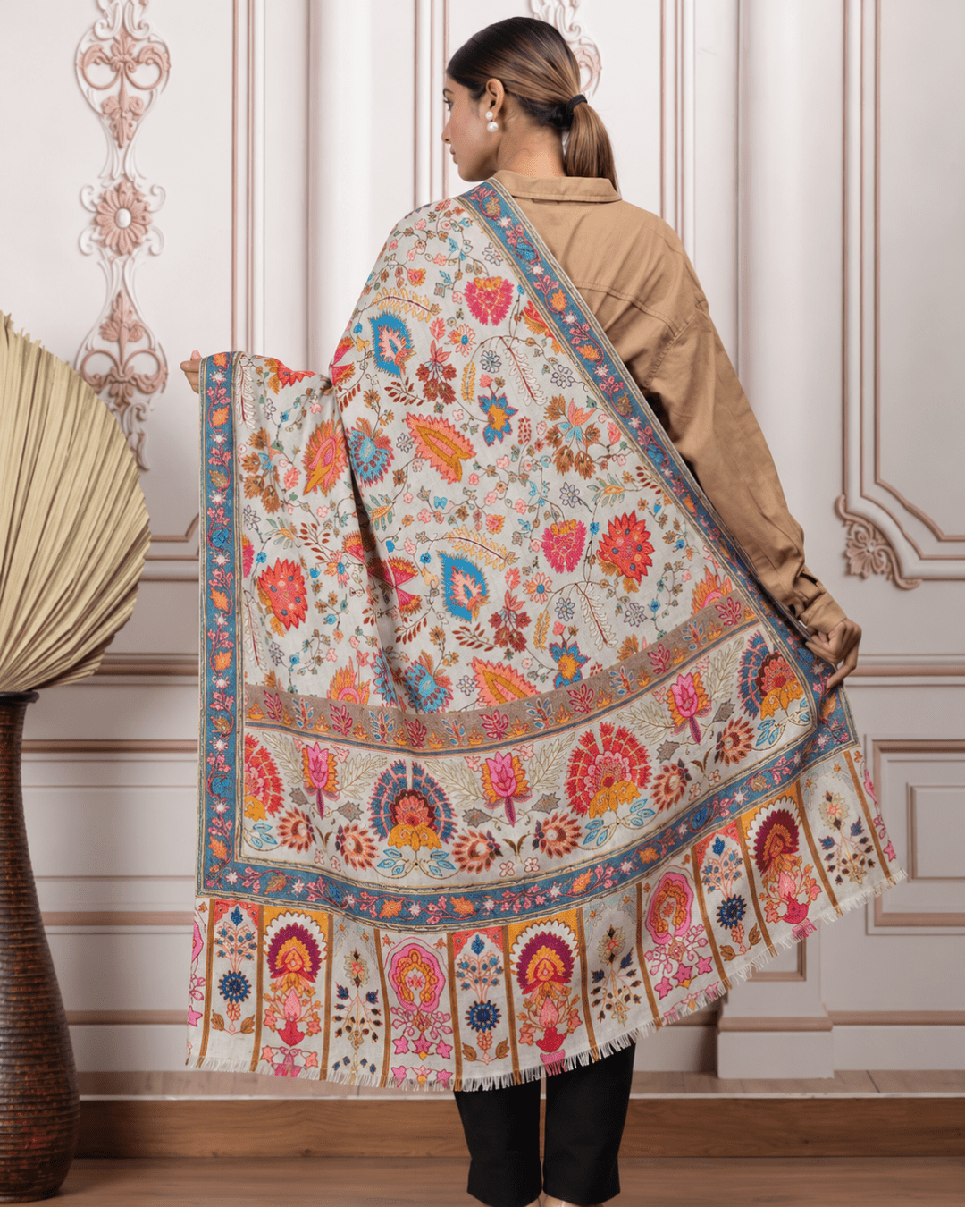 Kalamkari Pashmina Shawl Small