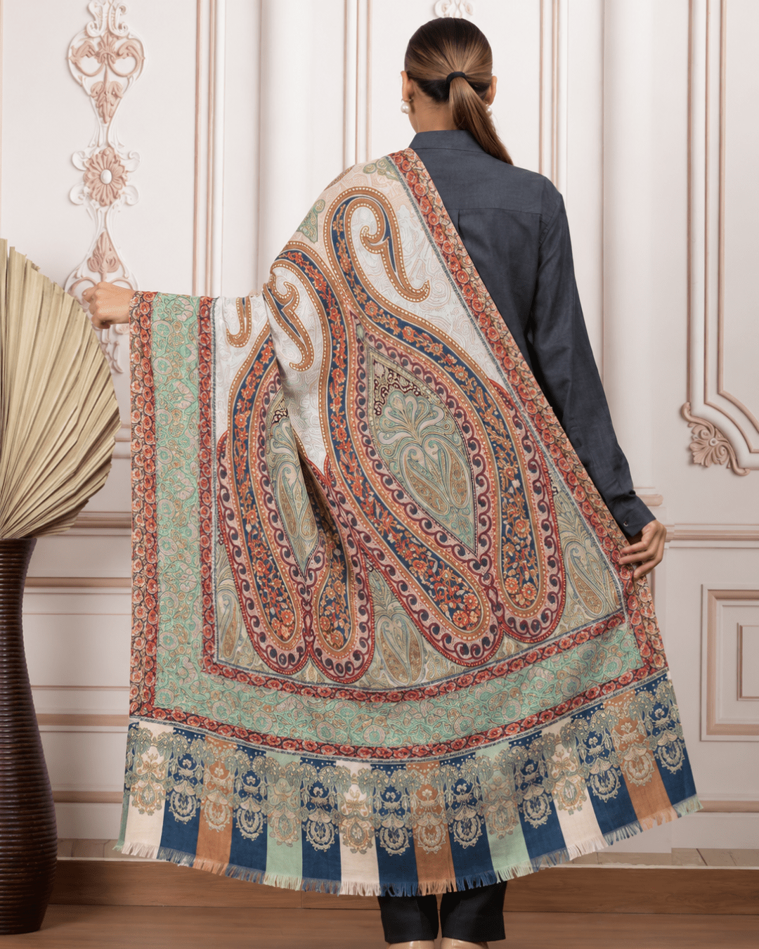 Kalamkari Pashmina Shawl Small
