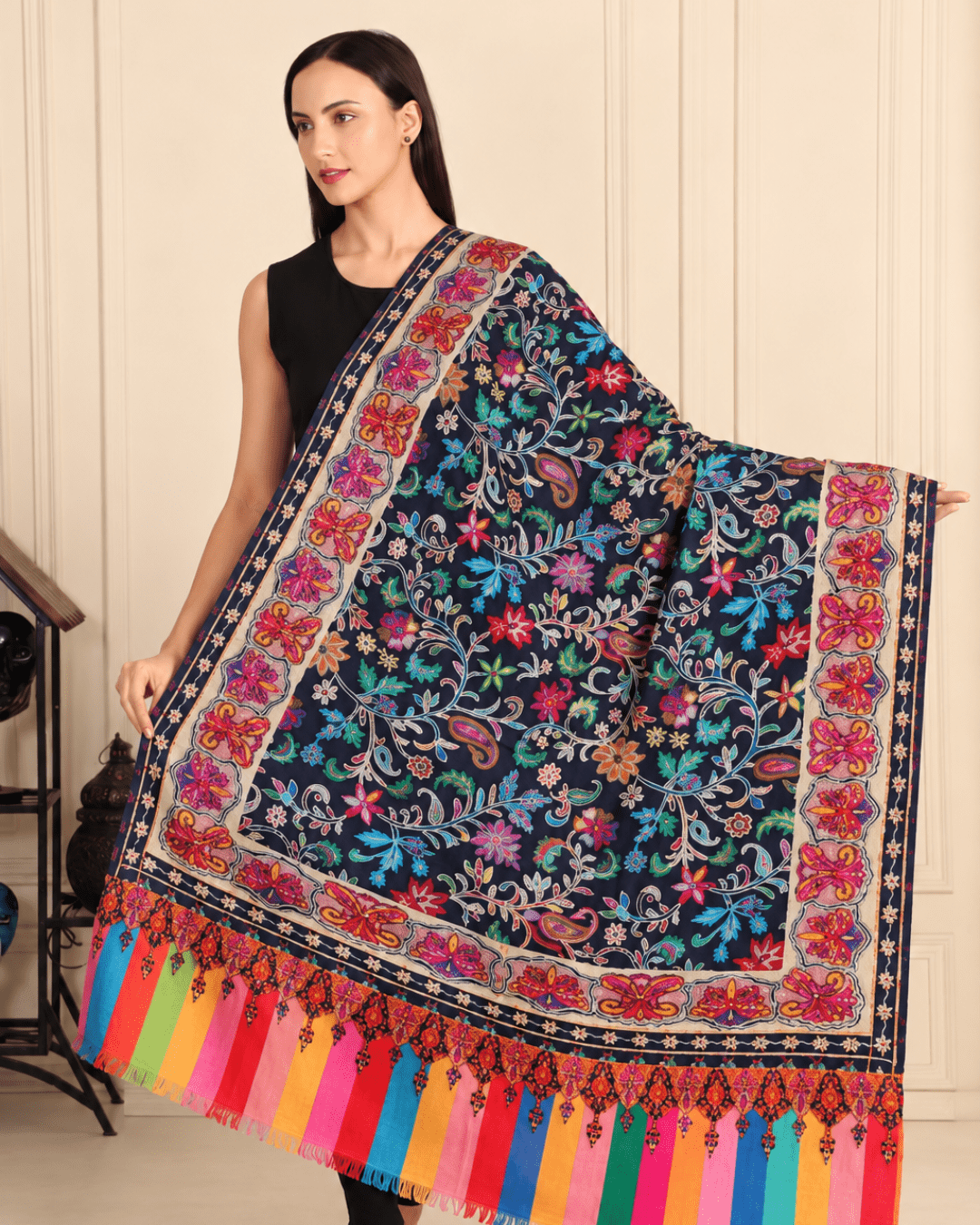 Kalamkari Pashmina Shawl Small