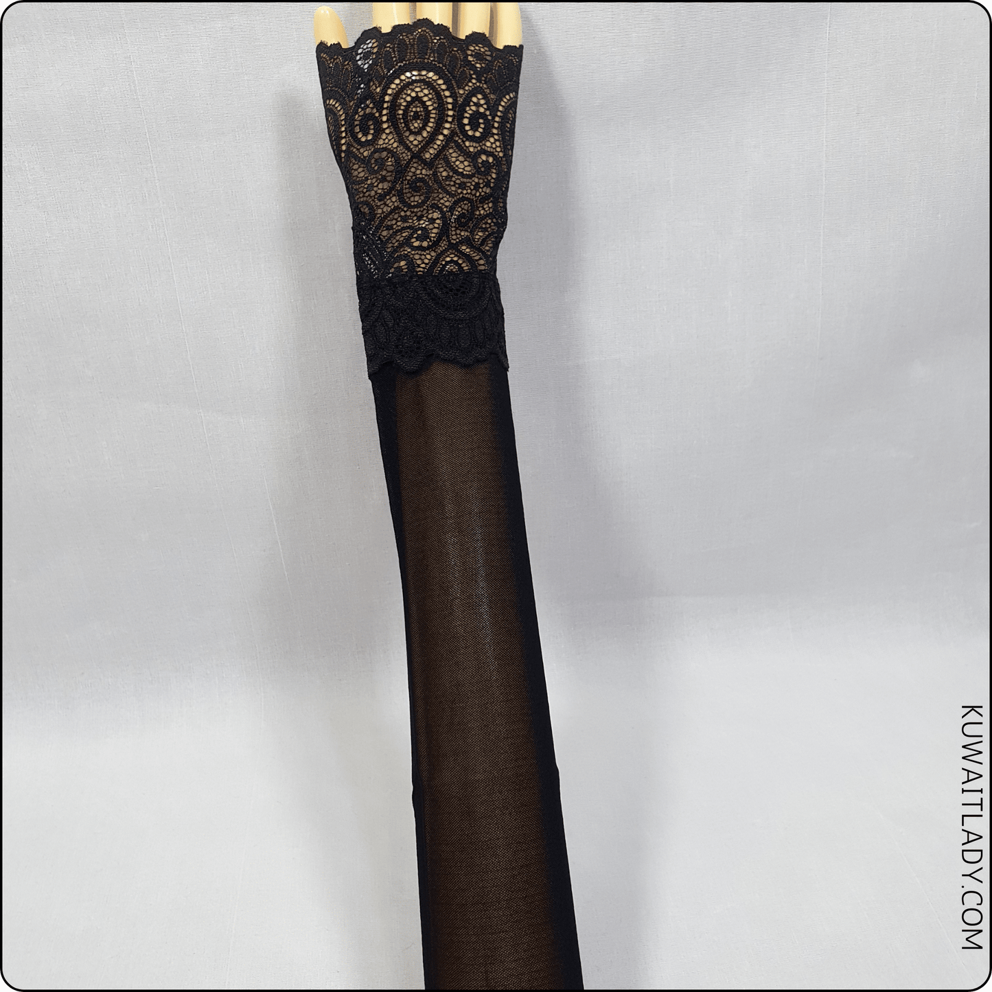 Lace Trimmed Chiffon Sleeves