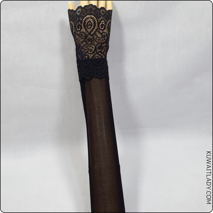 Lace Trimmed Chiffon Sleeves