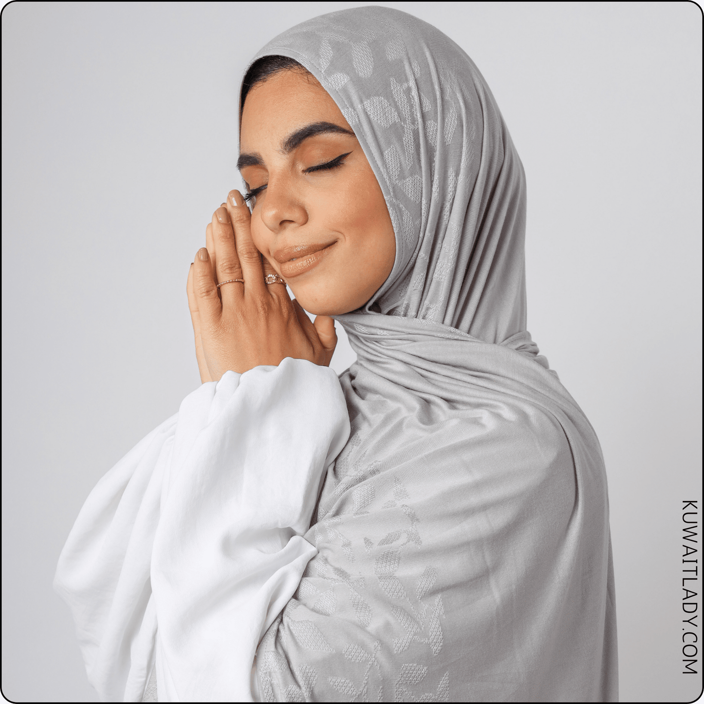 Leafy Elegance Cotton Stretch Scarf