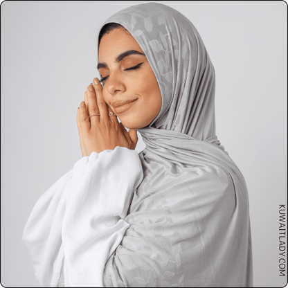 Leafy Elegance Cotton Stretch Scarf