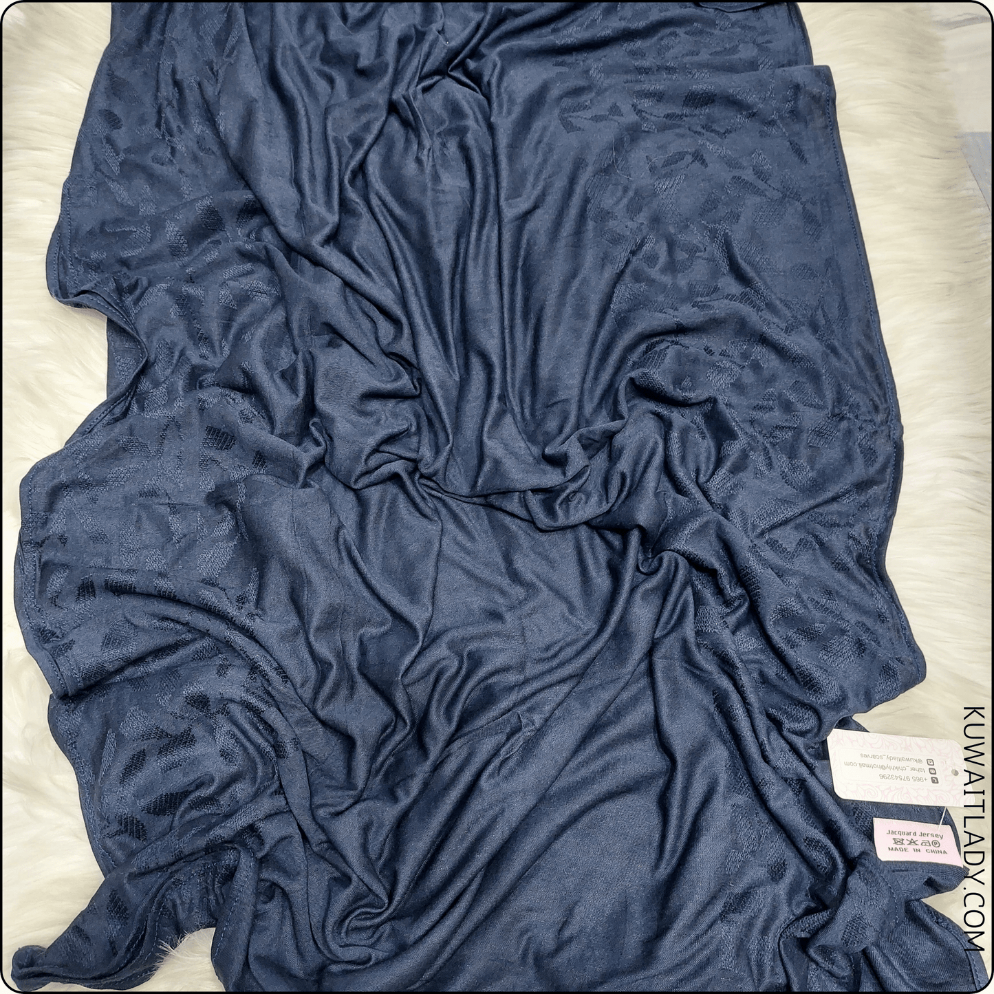 Leafy Elegance Cotton Stretch Scarf