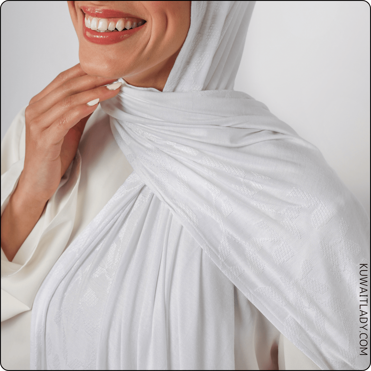 Leafy Elegance Cotton Stretch Scarf