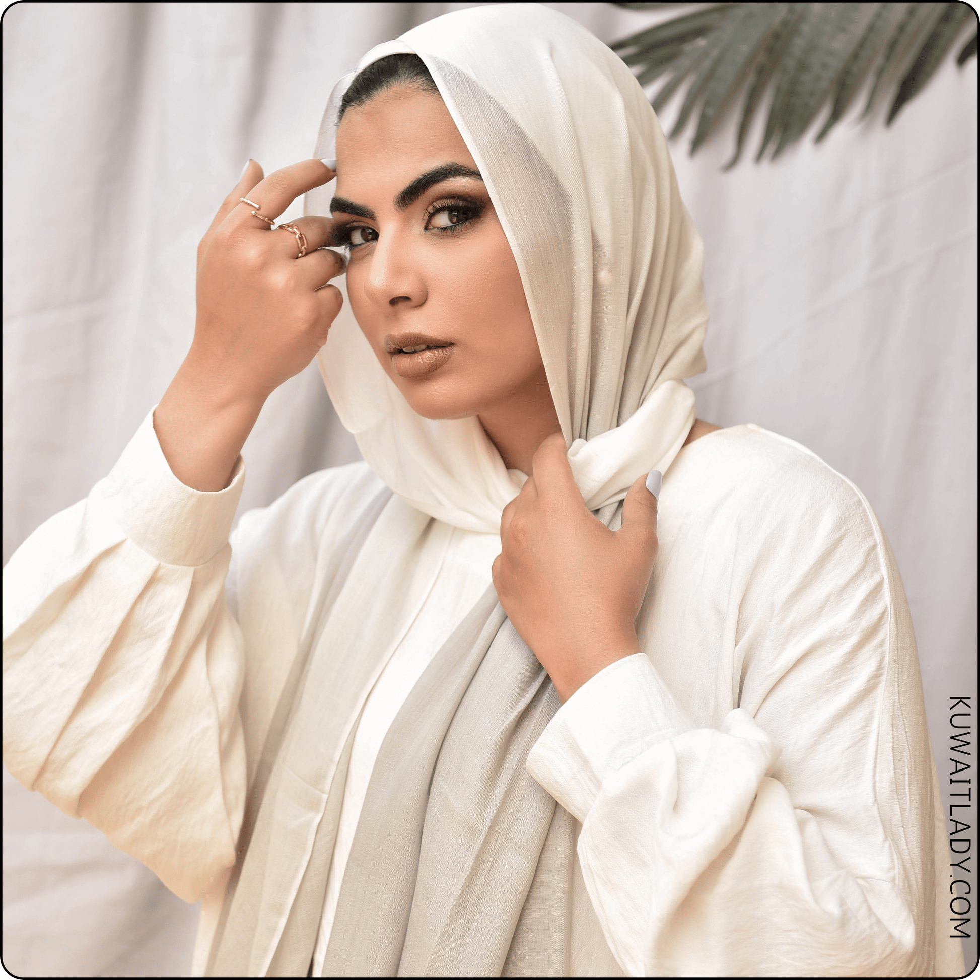 Linen Border Ombre Scarf