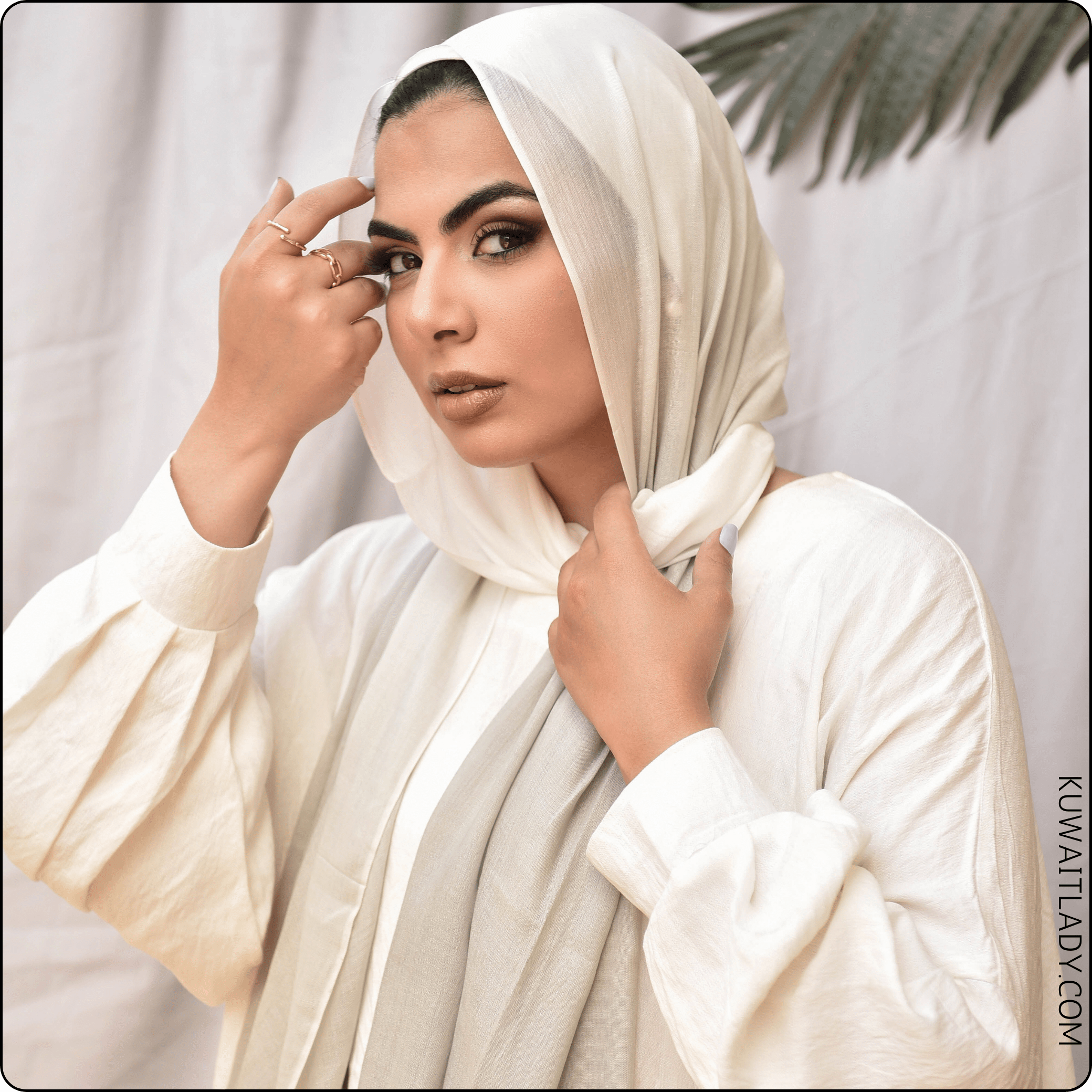 Linen Border Ombre Scarf