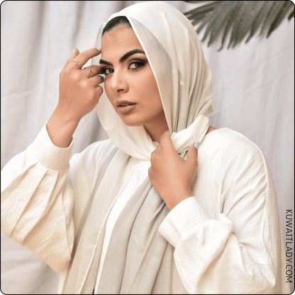 Linen Border Ombre Scarf