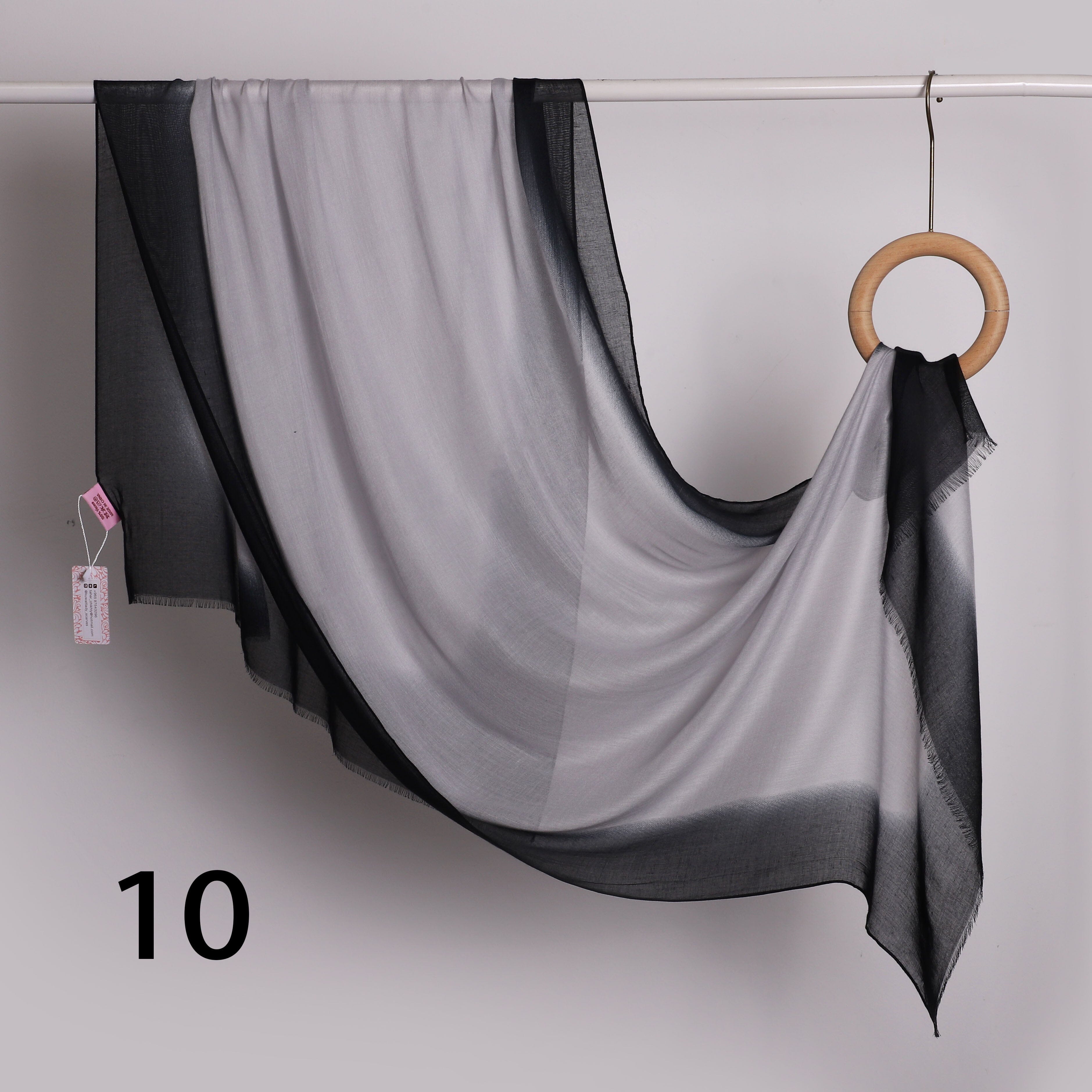 Linen Border Ombre Scarf