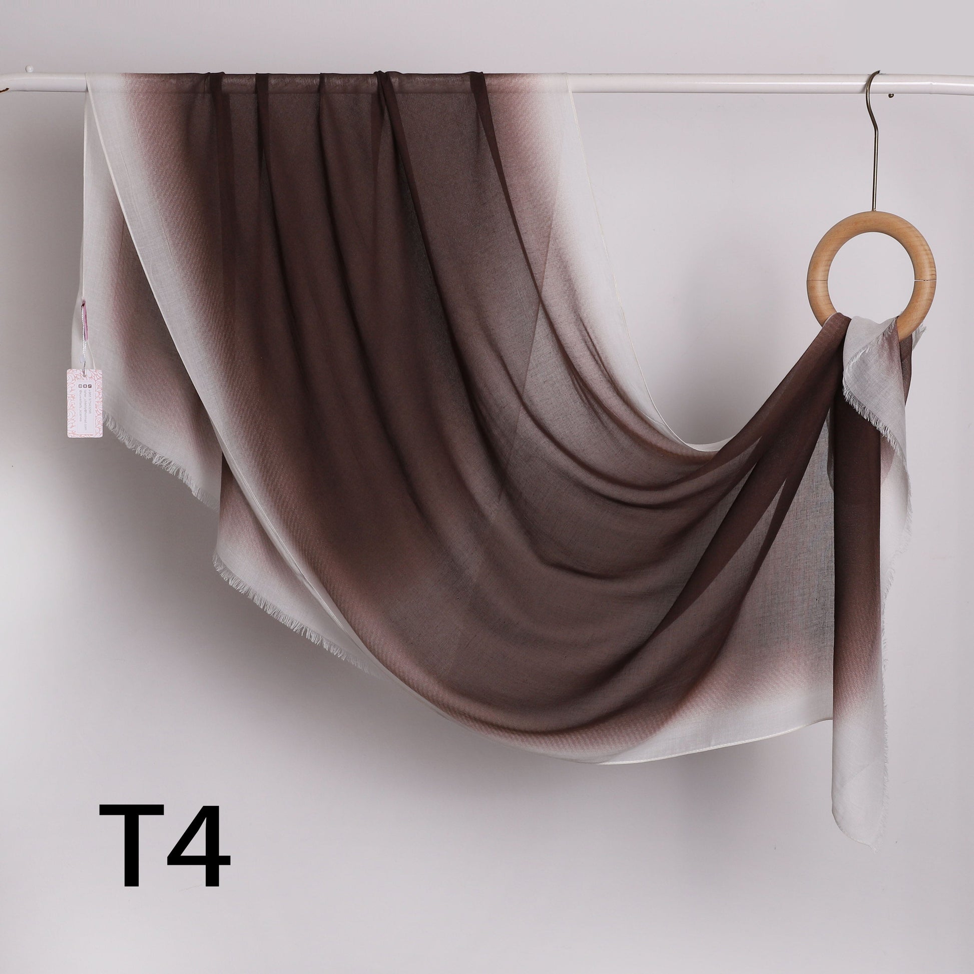 Linen Border Ombre Scarf